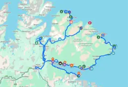 Varangin nähtävyydet ja autoreitti