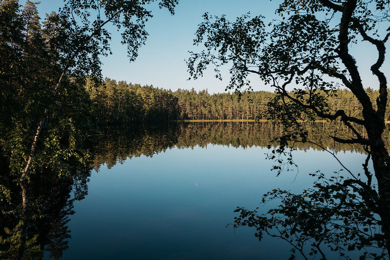 Iso-Vuorttunen -järven maisemissa Härkävuoren länsipuolella. 
